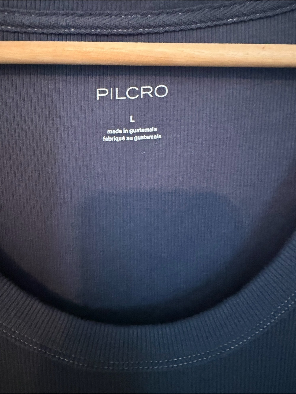 Pilcro Ribbed Scoop-Neck Tee in Slate Blue - Picture 5 of 5